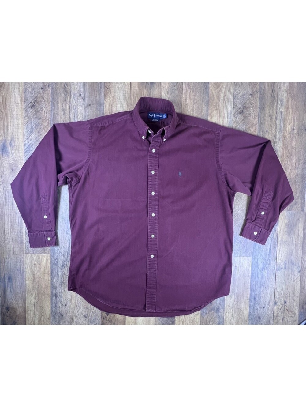 Vintage Polo Ralph Lauren Blake Heavy Button Down Shirt Mens Large Long Sleeve